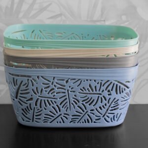 Canasto Calado de Tamaño Medio - Perfecto para Almacenaje y Decoración