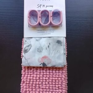 Cortina de baño + alfombra